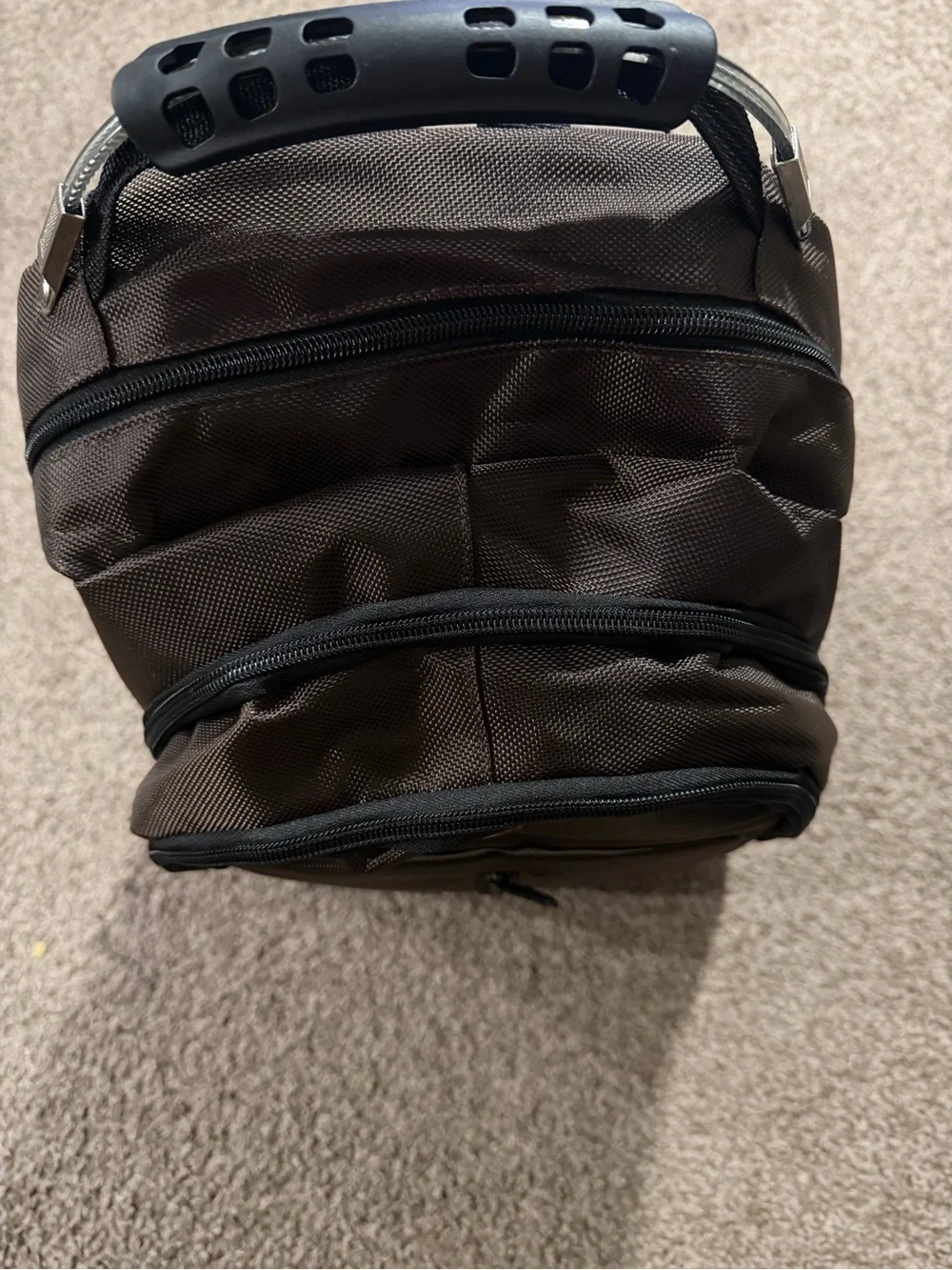 else Brown Backpack with Gray Reflective Accents